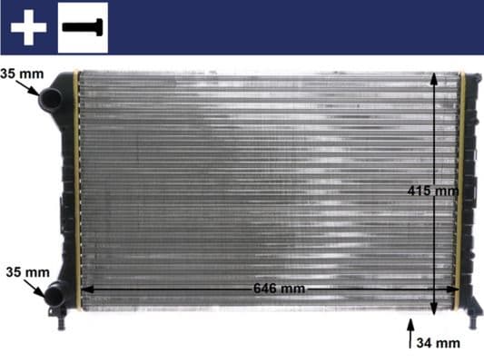 Radiator, racire motor MAHLE BEHR CR 1447 000S
