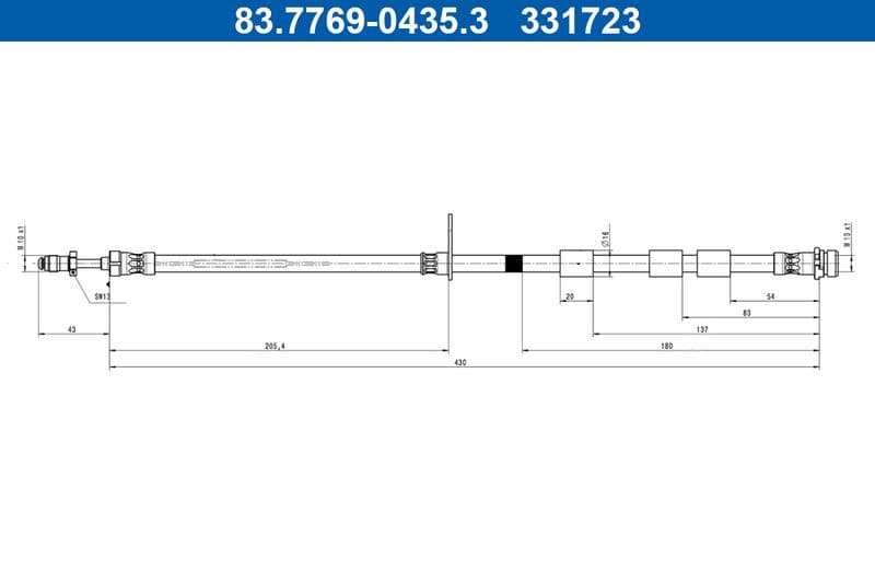 Furtun frana ATE 83.7769-0435.3