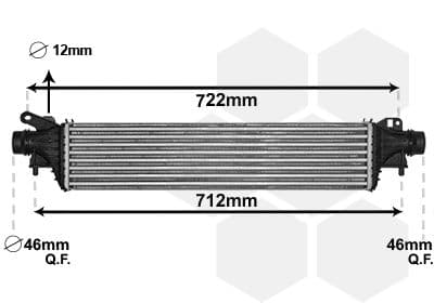 Intercooler, compresor VAN WEZEL 37004663