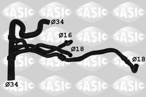 Furtun radiator SASIC 3404202