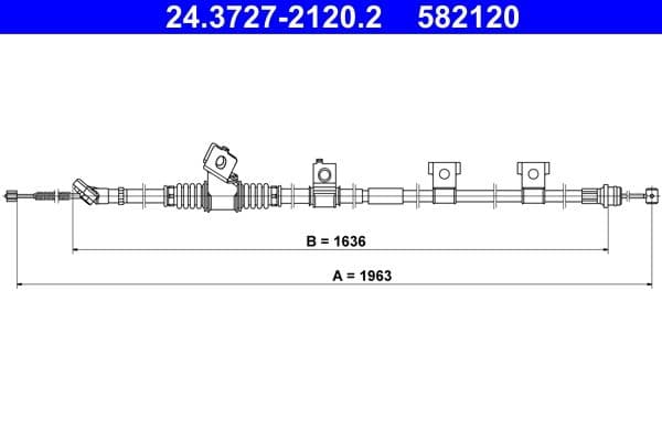 Cablu, frana de parcare ATE 24.3727-2120.2