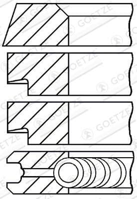 Set segmenti piston GOETZE ENGINE 08-176300-00