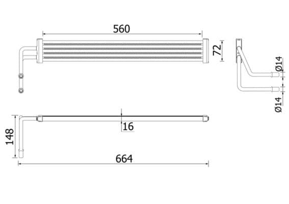 Radiator racire ulei, sistem directie MAHLE CLC 97 000P