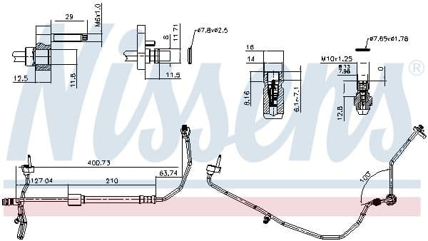 conducta inalta presiune,aer conditionat NISSENS 840138