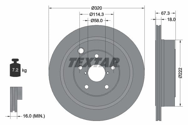 Disc frana TEXTAR PRO 92255903