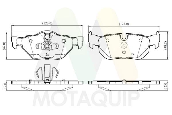 set placute frana,frana disc MOTAQUIP LVXL2064