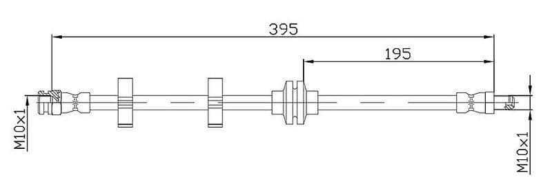 Furtun frana METZGER AUTOTEILE 4118402