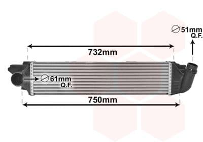 Intercooler, compresor VAN WEZEL 37004622