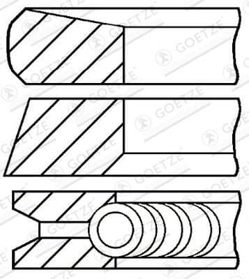 Set segmenti piston GOETZE ENGINE 08-137500-00