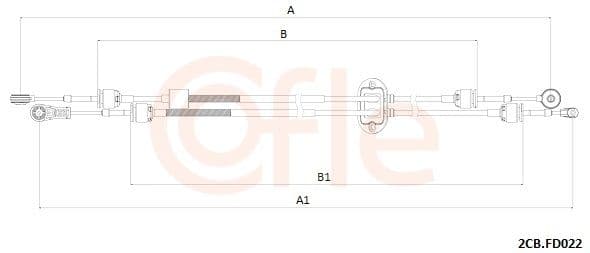 cablu,transmisie manuala COFLE 2CB.FD022