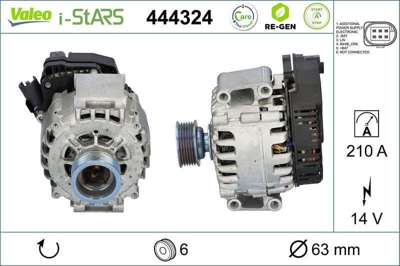 Generator start VALEO RE-GEN REMANUFACTURED STOP&START 444324