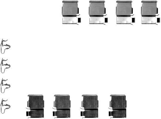 Set accesorii, placute frana TEXTAR 82050200