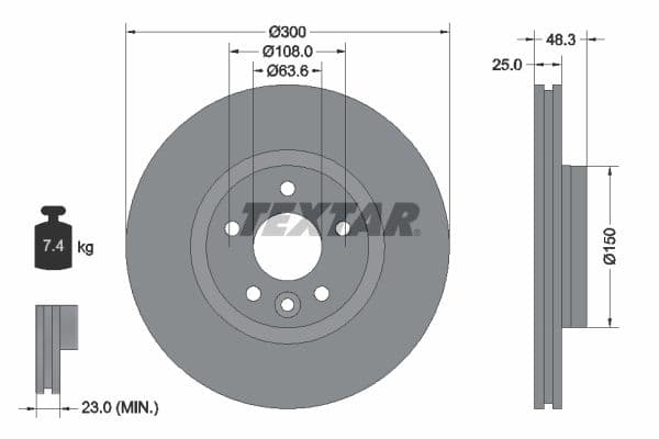 Disc frana TEXTAR PRO 92255703