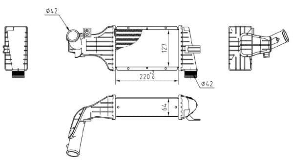 Intercooler, compresor MTR 13054712