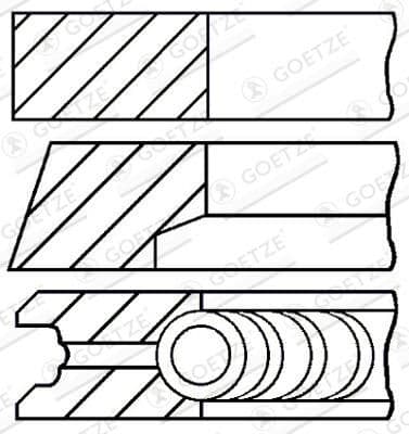 Set segmenti piston GOETZE ENGINE 08-138800-00