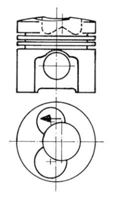 Piston KOLBENSCHMIDT 93472610