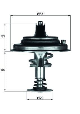 termostat,lichid racire MAHLE BEHR TX 26 80D