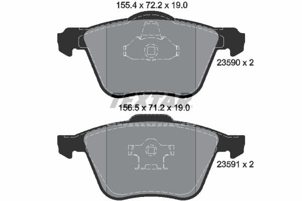 set placute frana,frana disc TEXTAR Q+ 2359001