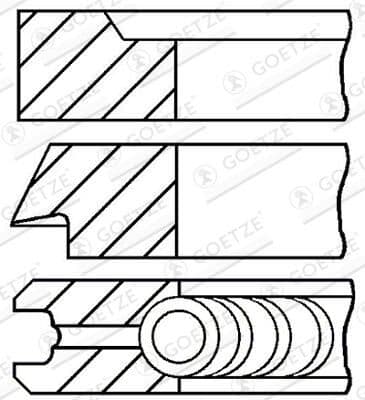 Set segmenti piston GOETZE ENGINE 08-183000-00