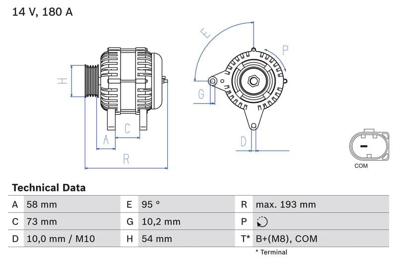 Generator / Alternator BOSCH 0 986 083 330