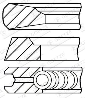 Set segmenti piston GOETZE ENGINE 08-960900-00