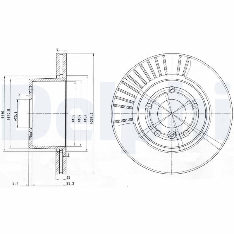 Disc frana DELPHI BG3737C