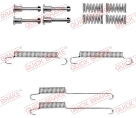 set accesorii, saboti frana parcare QUICK BRAKE 105-0892