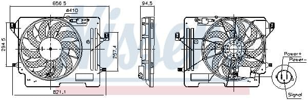 Ventilator, radiator NISSENS 850080
