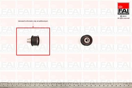 Rola ghidare/conducere, curea distributie FAI AutoParts T9263