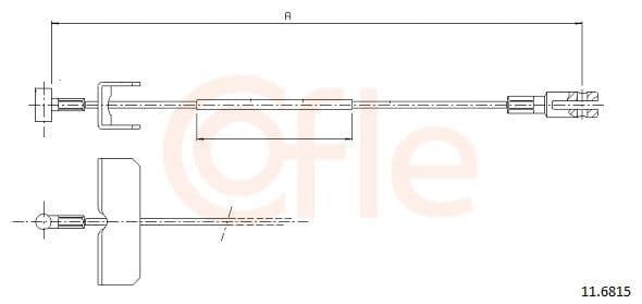 Cablu, frana de parcare COFLE 11.6817