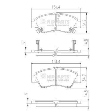 set placute frana,frana disc NIPPARTS J3604034