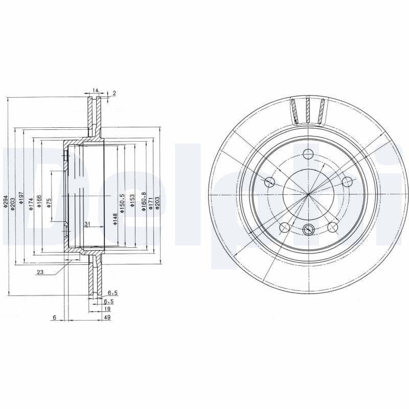 Disc frana DELPHI BG3530C