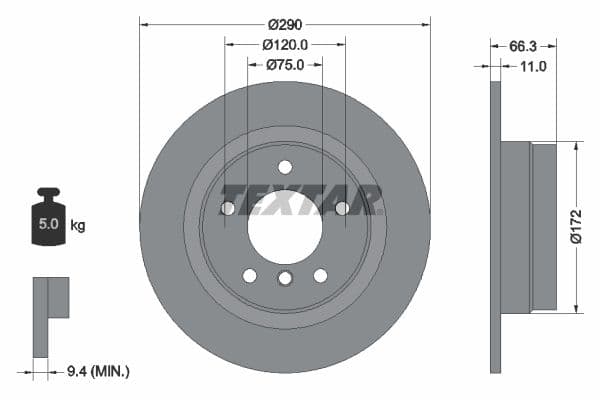 Disc frana TEXTAR PRO 92261003