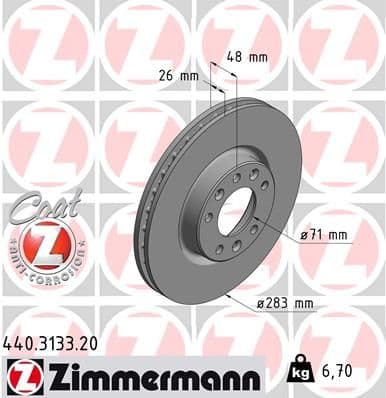 Disc frana ZIMMERMANN COAT Z 440.3133.20
