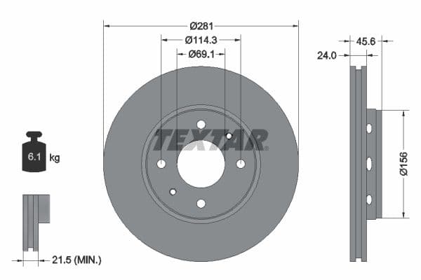 Disc frana TEXTAR PRO 92100403