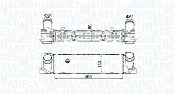 Intercooler, compresor MAGNETI MARELLI 351319204900