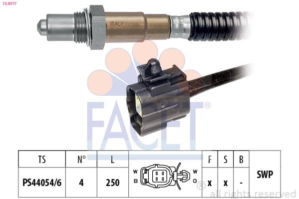 Sonda Lambda FACET Made in Italy - OE Equivalent 10.8077