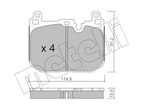set placute frana,frana disc METELLI 22-1015-4