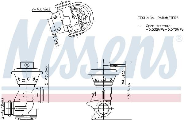 Supapa EGR NISSENS 98496