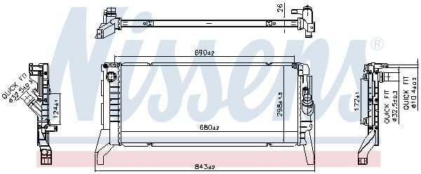 Radiator, racire motor NISSENS 606789