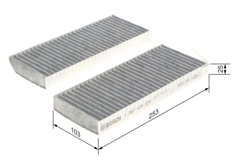 Filtru, aer habitaclu BOSCH 1 987 435 534