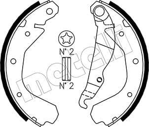 Set saboti frana METELLI 53-0305