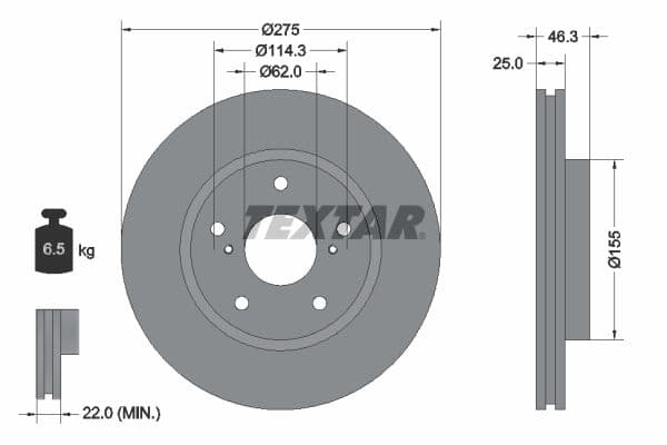 Disc frana TEXTAR PRO 92232703