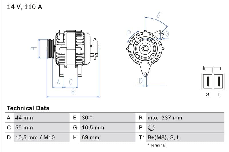 Generator / Alternator BOSCH 0 986 080 640