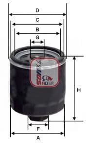 Filtru ulei SOFIMA S 3592 R