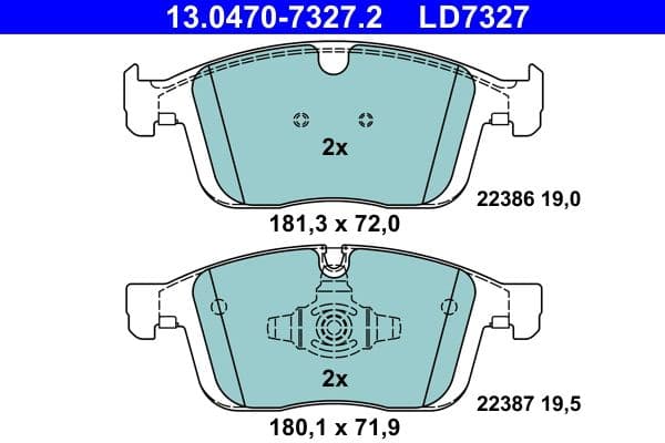 set placute frana,frana disc ATE Ceramic 13.0470-7327.2