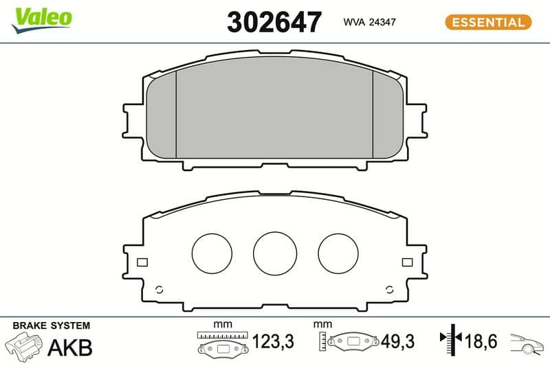 set placute frana,frana disc VALEO 302647