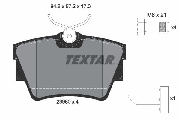 set placute frana,frana disc TEXTAR Q+ 2398001