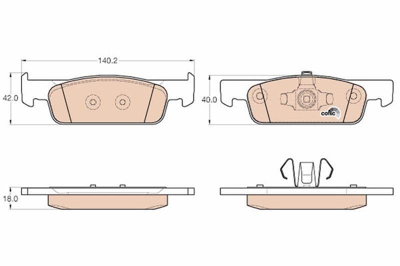 set placute frana,frana disc TRW COTEC GDB2016