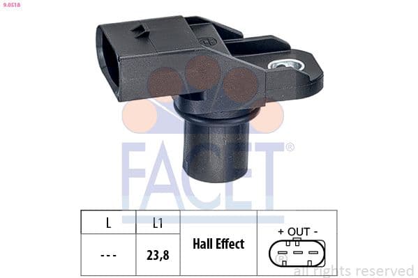 senzor,pozitie ax cu came FACET Made in Italy - OE Equivalent 9.0518